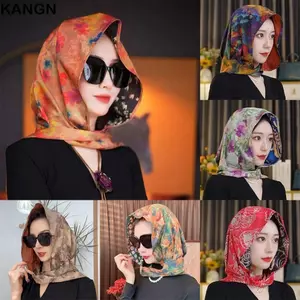 Khăn trùm đầu nữ KANGN, Mũ trùm đầu mềm chống nắng, Mũ quàng cổ thoáng khí thời trang mùa xuân hè