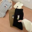 Tất thêu chó dễ thương, tất Cotton màu trung tính 4 gói cho nữ