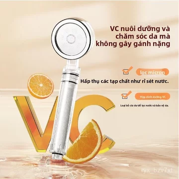 Đầu vòi sen lọc nước Morning Rain, vòi sen tăng áp, lõi lọc nước gia dụng, loại bỏ clo, đầu vòi sen làm đẹp da.