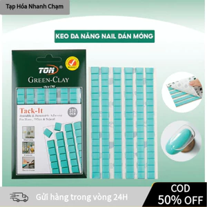 Keo Sét Dán Móng 102 Miếng Màu Xanh - Chất Liệu Acetol, Keo Bền, Dễ Sử Dụng, Đóng Gói Tiện Lợi