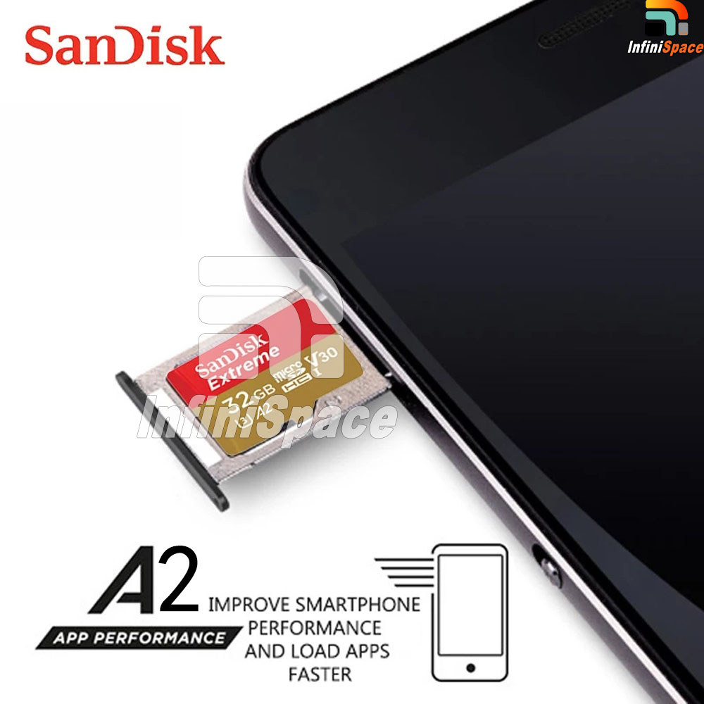 Thẻ Nhớ MicroSDXC SanDisk Extreme 32GB - 1TB - A2 C10 U3 V30 UHS-I upto 190MB/s SDSQXAH - Bảo hành trọn đời