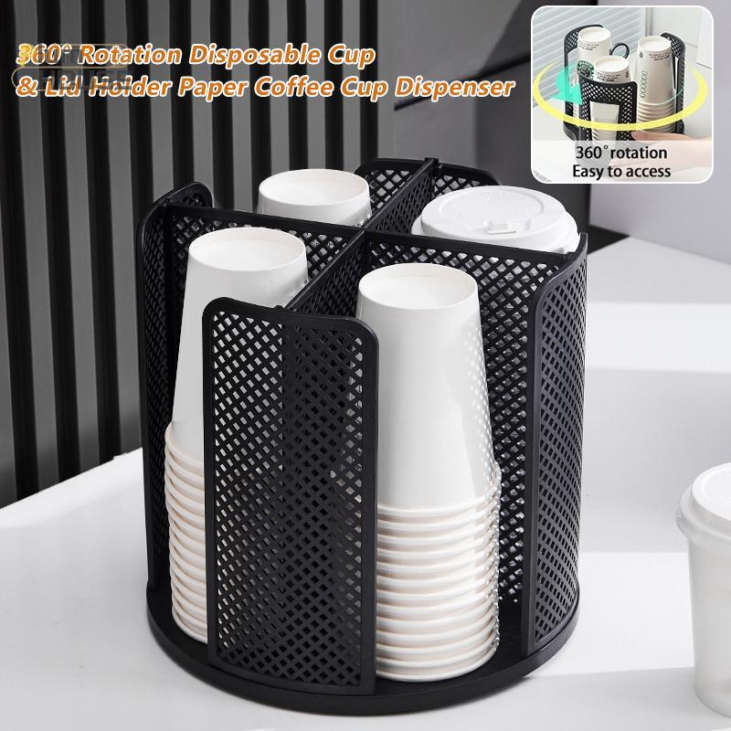 Mai 360° Xoay Dùng Một Lần Cốc Và Nắp Đựng Giấy Cà Phê Latte Cốc Đựng Giá Để Đồ Người Tổ Chức Cốc Cho Nhà Bếp VN