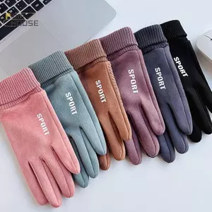 PlumHOUSE Găng tay lót lông cừu thời trang thu đông, ấm áp, dành cho nữ