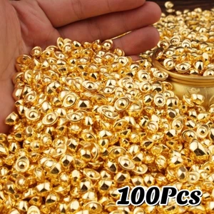 100 Chiếc Năm Mới Quà Tặng May Mắn Hợp Kim Sáng Bóng Hợp Kim Mini Mạ Vàng Để Bàn Trang Trí