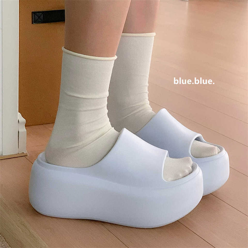 XIXITIAO Dép Dép Đế Dày Cao 8cm Nữ Đi Biển Mùa Hè Phong Cách Mới Ngoài Trời
