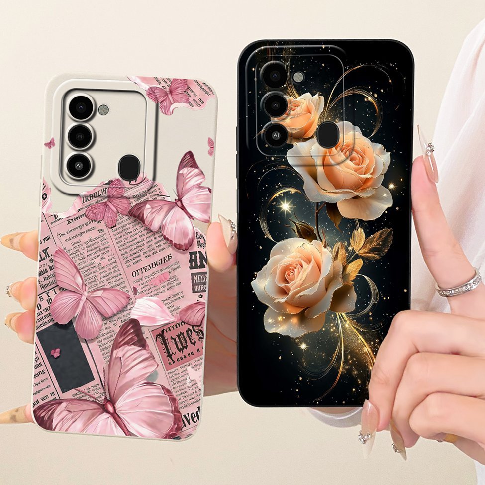 Tecno KG5k KG5j KG5n Vỏ Tecno Spark 8C Vỏ hoạt hình thời trang Vỏ điện thoại silicon vẽ ngộ nghĩnh dễ thương Techno Spark 8C