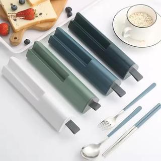 Bộ dụng cụ du lịch bằng thép không gỉ TRTR 304 Bộ dụng cụ tái sử dụng Cắm trại Muỗng nĩa có vỏ Đũa và Flatware Bộ dao kéo di động VN