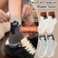 Tất thoải mái từ cotton với thiết kế hình mèo lười đáng yêu ở giữa, chống trượt tốt - Phù hợp công việc/trường học/gia đình - Quà tặng lý tưởng cho fan hâm mộ mèo