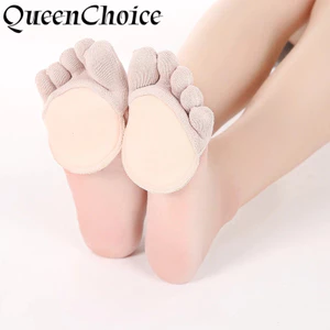 1 Cặp Bọt Biển Bên Trong Nữ Cao Gót Chân Trước Mở 5 Ngón Chân Tất / Vô Hình Co Giãn Nửa Lòng Bàn Tay Năm Ngón Tất