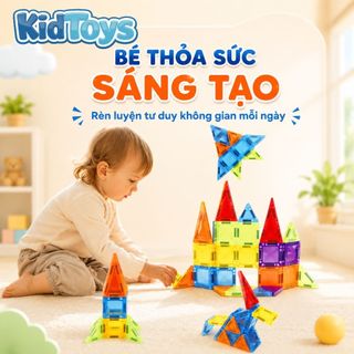 Đồ Chơi Xếp Hình Nam Châm KidToys - Miếng Ghép Trong Suốt Sáng Tạo Cho Bé