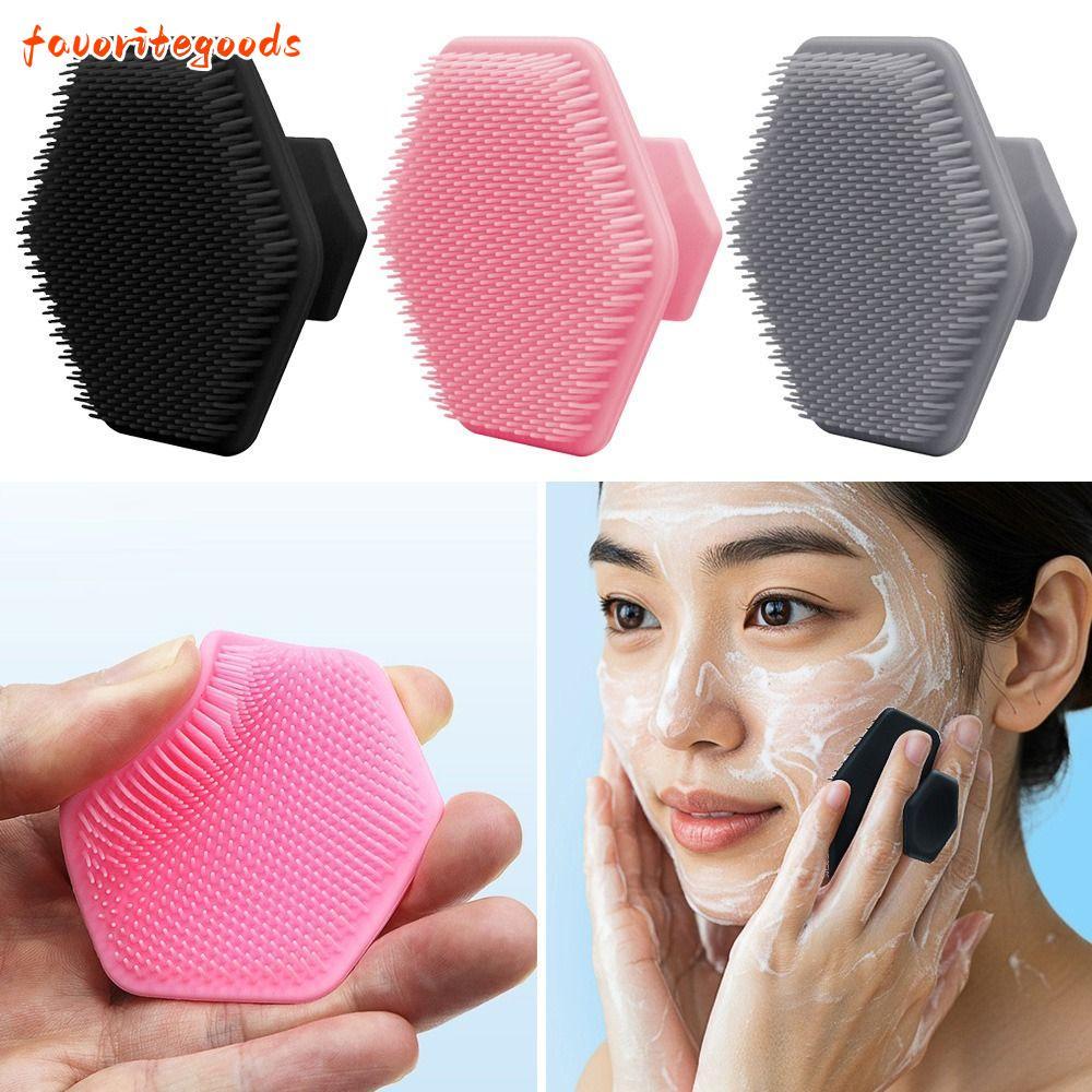 Máy chà sàn mặt FAVORITEGOODS, Bàn chải làm sạch da mặt bằng silicon không trượt, Chức năng Massage Mini tiện lợi Bàn chải tẩy tế bào chết làm sạch sâu Chăm sóc da mặt