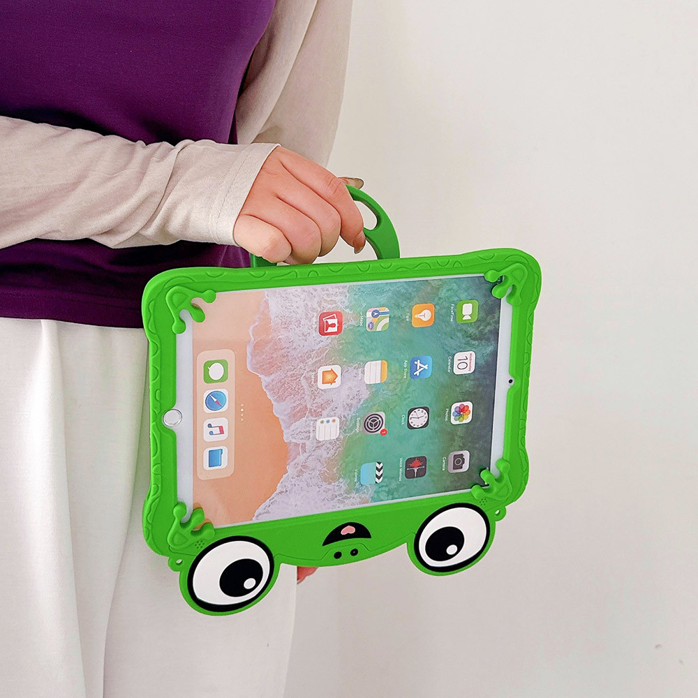 Ốp Lưng Họa Tiết Ếch Dễ Thương Dễ Thương Cho Air Mini 1 2 3 4 5 6 7 IPad 5 6 7 8 9 10th 11 12 A16 A19 10.9 "Pro9.7 Pro10.5 10.2" Pro11 Pro 11 M4 M5 Dây Sling