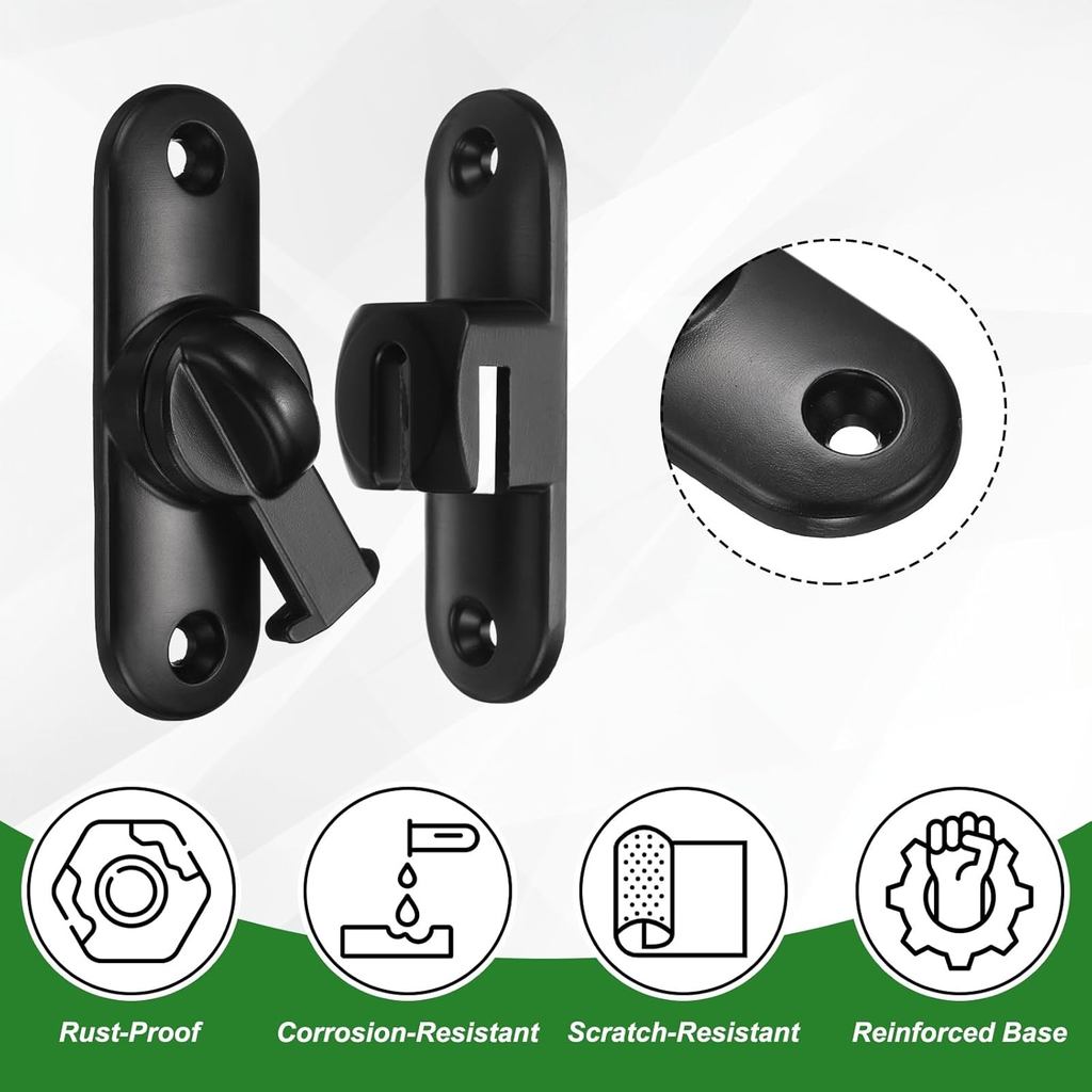 Chốt cửa hợp kim nhôm mới 90° 180° Khóa an toàn đa góc Khóa cửa chống trộm