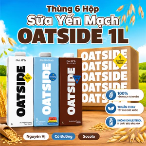 Thùng 6 Hộp Sữa Yến Mạch OATSIDE 1L - Nguyên Vị, Có Đường, Socola Thơm Ngon, Dinh Dưỡng