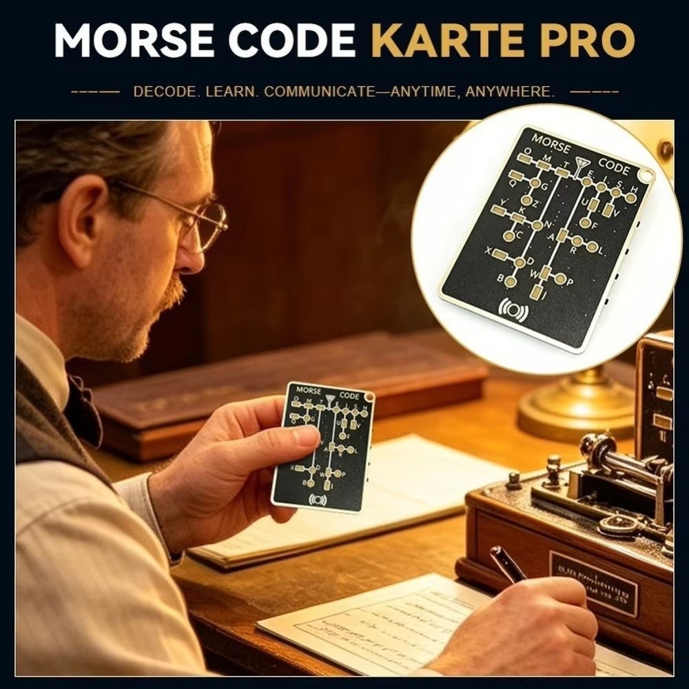 Thẻ huấn luyện viên mã Morse PWSEND, Công cụ học tập mã Morse LED nhẹ, Dụng cụ thực hành mã Morse cầm tay có kích thước vui nhộn Huấn luyện viên sử dụng vô tuyến người đam mê sử dụng