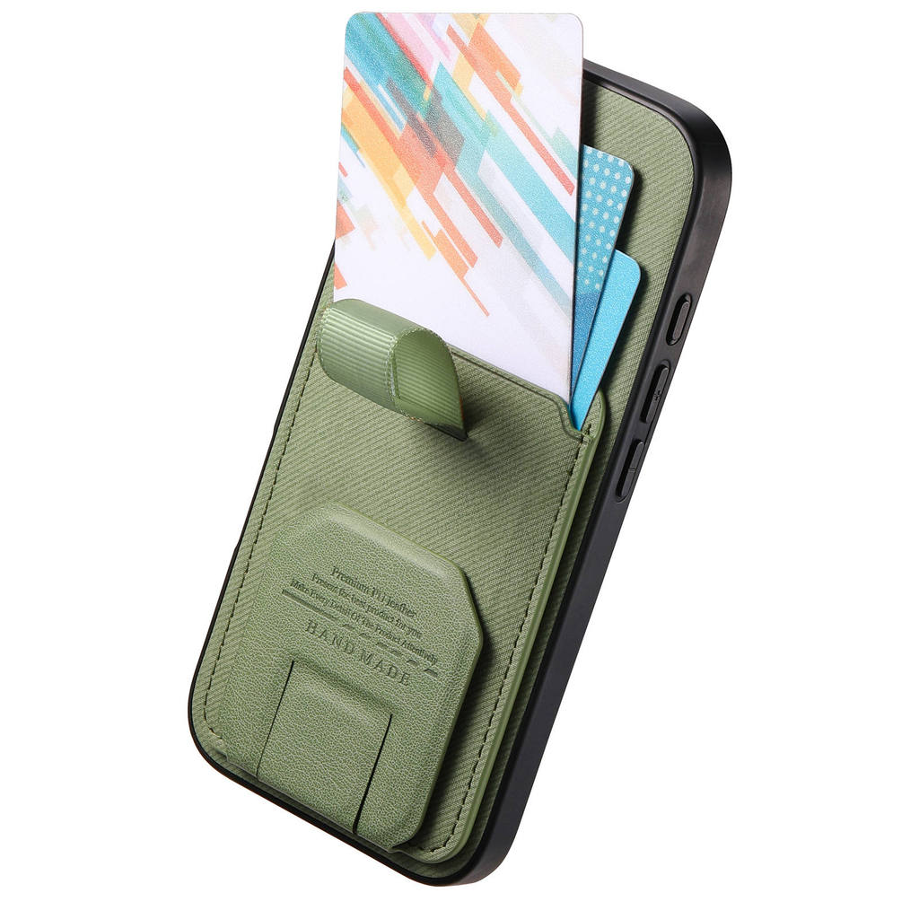 TPU + Vải Kết Cấu Khe Cắm Thẻ Dành Cho IPhone Air 17 16 15 14 13 12 Pro Max PIus 16e Giá Đỡ Vô Hình Vỏ Điện Thoại Chống Sốc