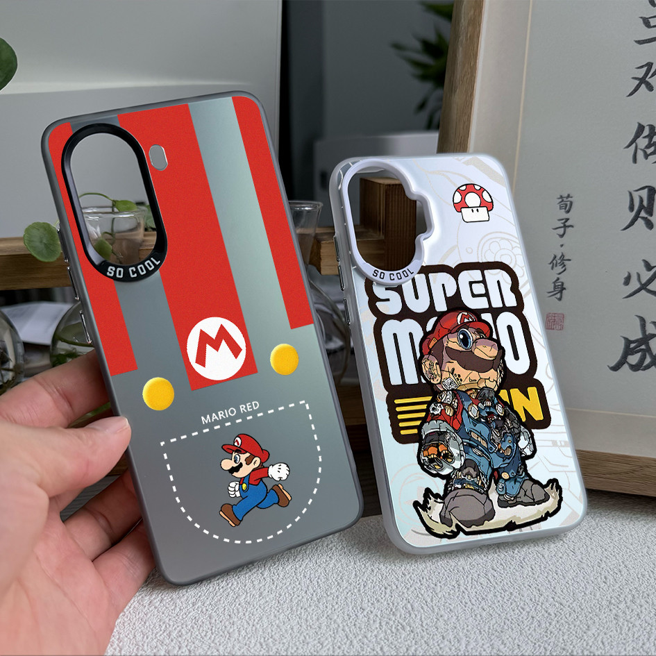 Dành cho Redmi Turbo 5 Max / Turbo 4 Pro / POCO X8 Pro X7 X6 F8 F7 "Super Mario" Vỏ điện thoại viền mềm lưng cứng / Note 15 Pro Mi 15T 14T K90 Pro Vỏ Redmi chống sốc