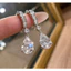 Bông tai nữ đa năng khí chất thời trang Pháp zirconia vàng trắng cá tính