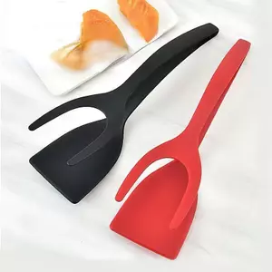 Nylon Bít Tết Kẹp Cá Chiên Trứng Chiên Kẹp Hộ Gia Đình Nhà Bếp Sáng Tạo Hai Trong Một Kẹp Thực Phẩm Thìa Không Làm Tổn Thương Nồi Sp