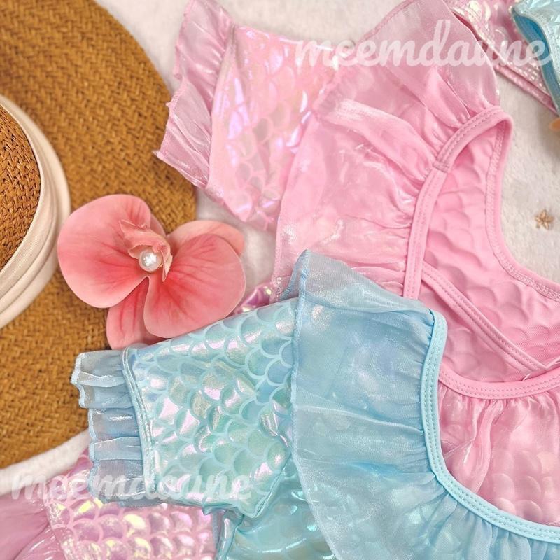 [Tặng Nón-Hàng QC] Bộ đồ bơi bé gái Tiên Cá liền thân tặng KÈM MŨ , bộ đồ bơi một mảnh phong cách dễ thương cho bé