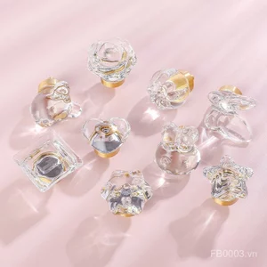 Tay Cầm Pha Lê Phòng Trẻ Em Tủ Quần Áo Cửa Tủ Ngăn Kéo Tay Cầm Trong Suốt Màu Champagne Phụ Kiện Phần Cứng Đồng Pha Lê UNPN