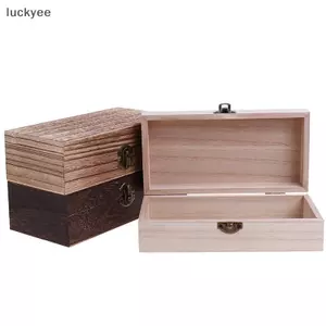 Luckyew Retro Hộp Trang Sức Để Bàn Gỗ Vỏ sò Lưu Trữ Trang Trí Tay Hộp Gỗ TQ