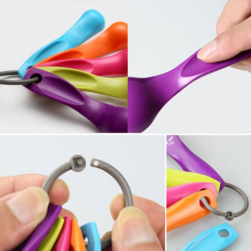 JCSYFAC 5PC Phong Cách Nhà Bếp Colourworks Đo Thìa Thìa Cốc Nướng Dụng Cụ Bộ Mới
