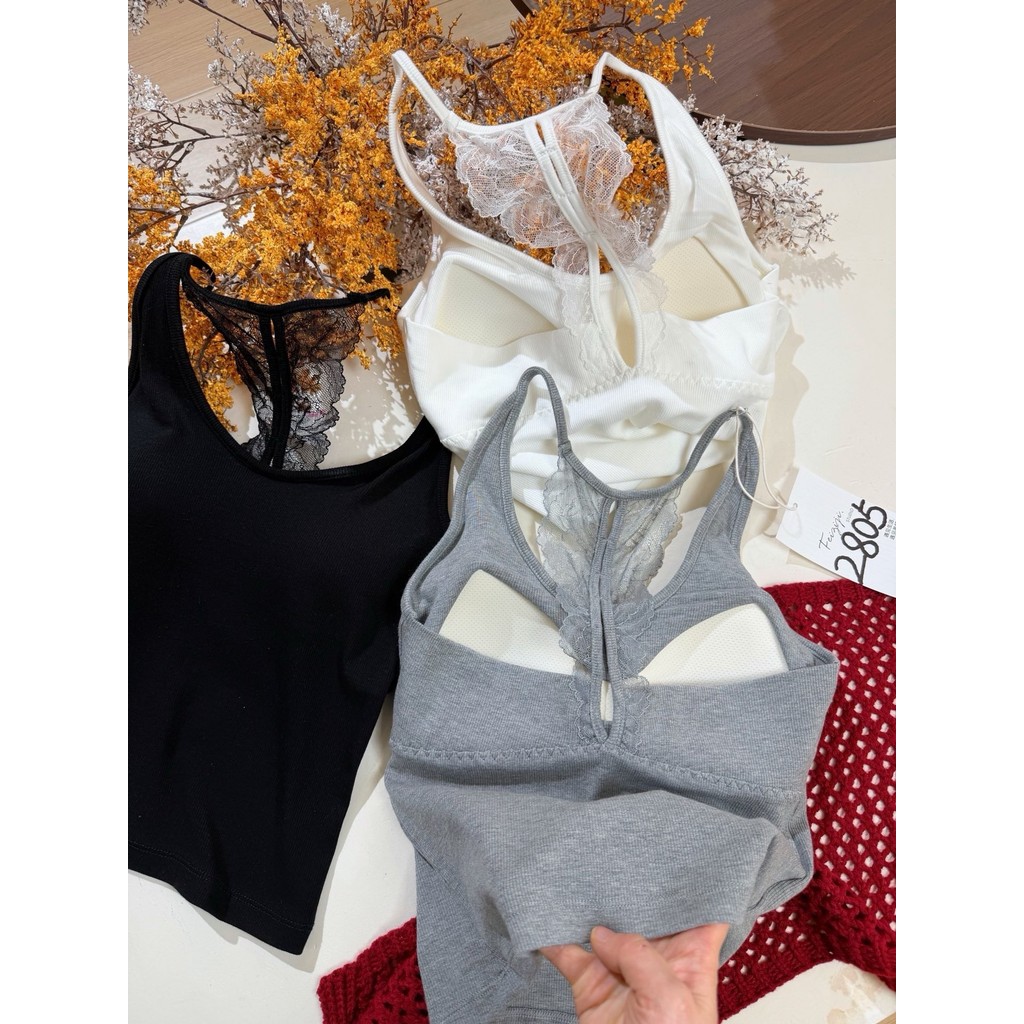 Túi đựng Protein ngọc trai lưng bướm | Ren Rỗng Đẹp Áo Ngực Top Một Mảnh Bên Ngoài Mặc Nhỏ Sling Phong Cách Hàn Quốc Pure Desire Áo Vest Mùa Hè Hot Girl Bầu Không Khí