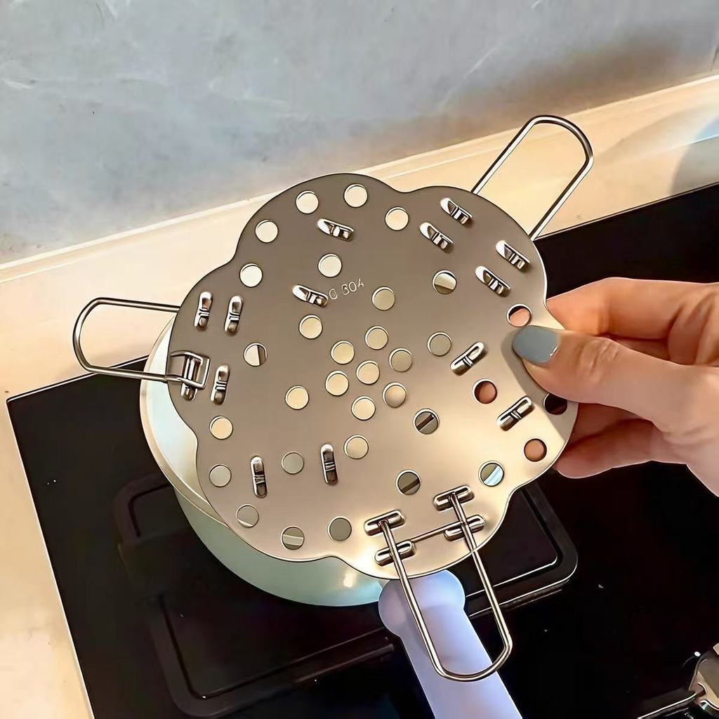 [] Giá hấp có thể gập lại bằng thép không gỉ 304 Lưới hấp có thể thu vào có thể được dán nhãn 26.. 18 EATU