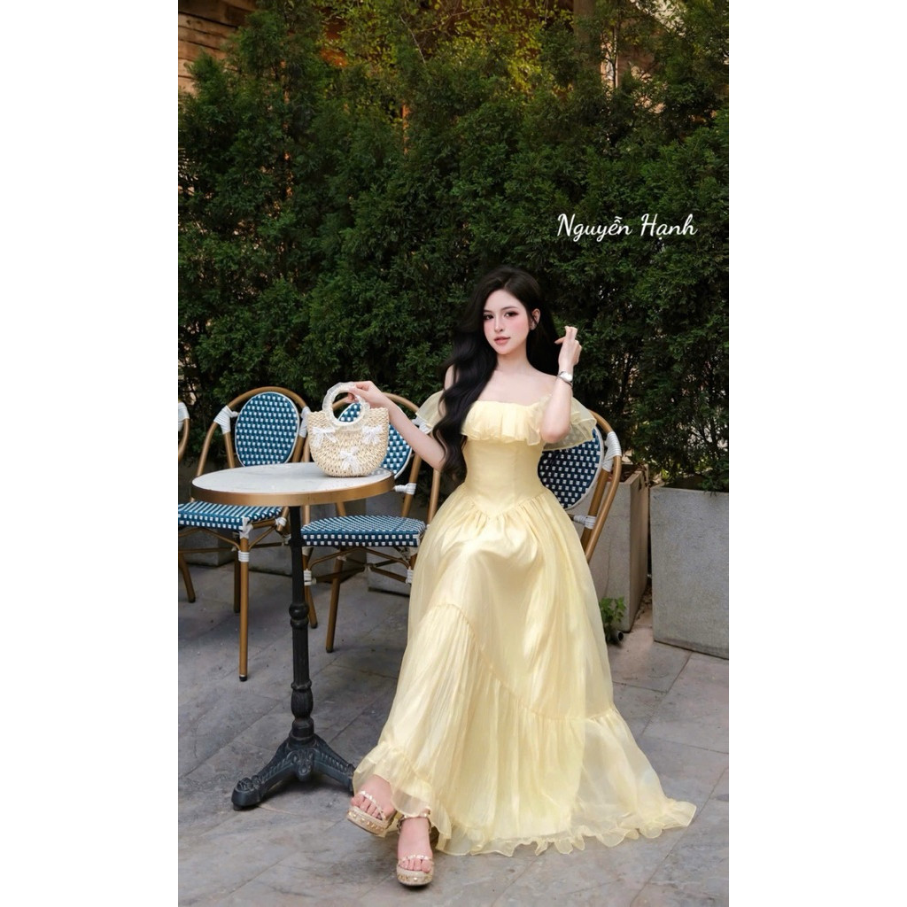 ĐẦM TƠ TRỄ VAI BÈO MAXI BYJOLIE