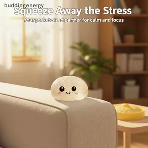 {BUDDI} Chảo hấp mềm Mô phỏng bánh mì Giảm căng thẳng Bóp đồ chơi Trang trí đàn áp cho máy tính để bàn Văn phòng 1PC {buddingenergy}