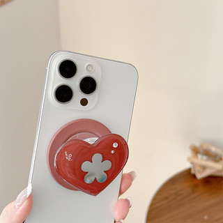 Gương Tình Yêu Hoa Tròn Từ Tính Giá Đỡ Điện Thoại Cho IPhone 17 16 15 14 13 12 Pro Max 14 Plus Có Thể Gập Lại Vòng Tay Co Giãn Để Bàn Đứng P2