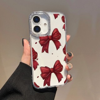 Ốp Điện Thoại Trong Suốt In Hình Da Báo Màu Đỏ Sang Trọng Cho Realme 9i 15T 15 Pro C75 C75X C63 C61 C55 C51 C30S C33 C35 Vỏ Kim Cương Giả Chống Rơi