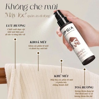 [COMBO 3 Chai] Xịt Thơm Vải TOPGIA 100ml Khử Mùi Kháng Khuẩn 99%, Lưu Hương, Chống Ẩm Mốc Quần Áo