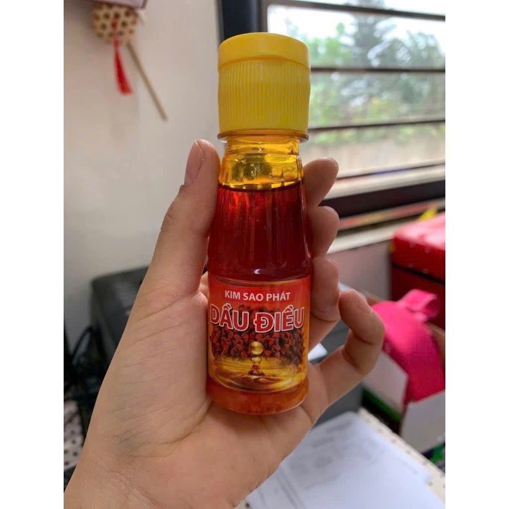 Dầu điều và dầu mè lọ 100ml và 250ml Kim Sao Phát - tiện lợi, tạo màu tạo hương vị cho thức ăn .