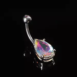 1 Nhẫn Nút Bụng Bướm Trang Sức Thép Không Gỉ Rốn Xuyên Barbell Pha Lê Nhẫn Bụng Dễ Thương Cho Nữ Bé Gái