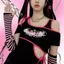 Millennium Hot Girl Loose Top Phong Cách Nhật Bản In Hình Tay Ngắn Gợi Cảm Dây Buộc Ren Punk Bông Tai Kẹp Nữ Áo Thun Stre
