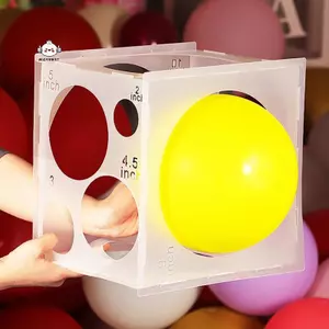 Maybest 11Holes 2-10Inch Balloon Sizer Box Công cụ đo lường bóng bay có thể gập lại để trang trí bóng bay, vòm bóng bay, cột bóng bay {VN}