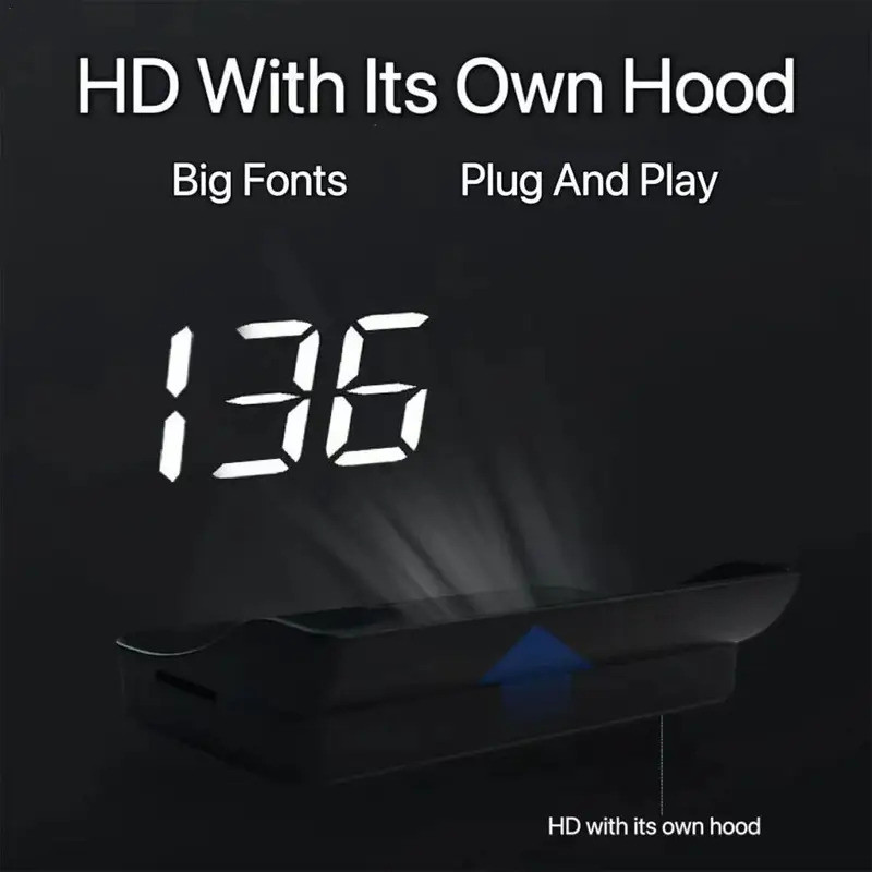 Đa Năng GPS BDS Chế Độ Kép HUD Đồng Hồ Tốc Độ Kỹ Thuật Số Kính Chắn Gió Đầu Lên Màn Hình Hiển Thị Tốc Độ Phông Chữ Lớn Cắm Và Chạy USB Chạy Dễ Dàng Lắp Đặt Cảnh Báo Quá Tốc Cho Tất Cả Xe