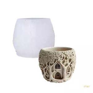 Stay Nghệ Thuật Tree House Khuôn Silicon Thực Vật Hộp Đựng Khuôn Thủ Công Dự Án Nhựa Và Trang Trí Vườn Nhỏ Hồ