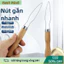Cây Luồn Chỉ Khóa Kéo Và Khuy Áo - Bằng Thép Không Gỉ, Màu Gỗ Tự Nhiên