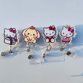 BACK2LIFE Cuộn Huy Hiệu Có Thể Thu Vào, My Melody Cinnamoroll Kẹp Thẻ ID, Sử Dụng Bệnh Viện Kawaii Pochacco