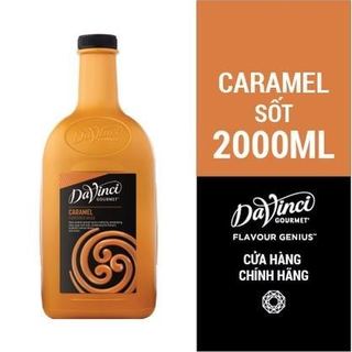 Sốt Vị Caramel DaVinci Chai 2L, Xốt Chuyên Dùng Pha Chế Đồ Uống Cao Cấp Và Làm Bánh