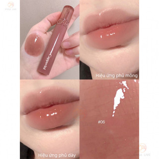 Cappuvini Chống thấm nước và dưỡng ẩm Son bóng, Gương Trong Suốt Nước Mềm Bóng Thạch Môi Men Son Môi Trang Điểm Học Sinh