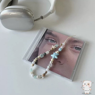 【Chamvn】Dây đeo điện thoại hình ngôi sao xanh biển mùa hè nhỏ tươi mát tự làm dây chống mất