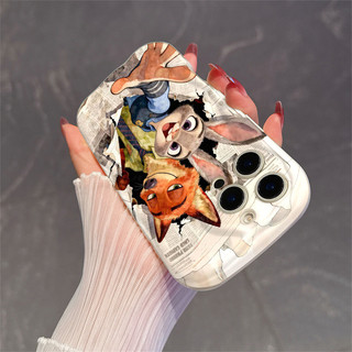 Vỏ Zootopia 2 Judy & Nick cho IPhone 17 16 15 14 13 12 11 16e Air Pro Max 6 6s 7 8 + Plus 17promax 16pro 15promax Cover NYK