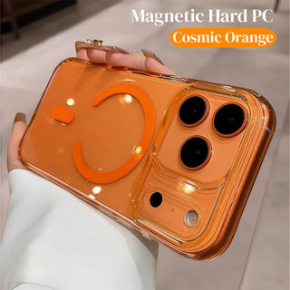 Cosmic Orange Slim PC Vỏ Cứng Từ Tính 17 Ốp Lưng Điện Thoại iPhone 17 16 15 14 13Pro Max 17 Air Luxury Cao Cấp Chống Sốc