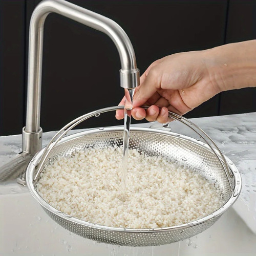 Khay Xửng Chõ Hấp Inox Có Chân Đế, Chiên, Đựng Thực Phẩm Khay Đa Năng Cho Nhà Bếp