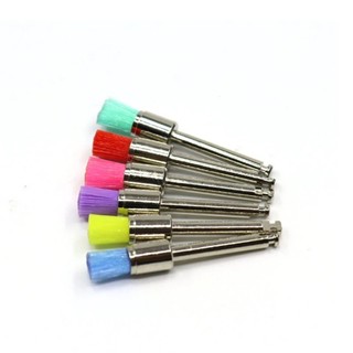 Bàn chải đánh bóng nha khoa dùng một lần Flat / Bowl / Sharp Type Nylon Nha khoa Prophy Máy đánh bóng để làm trắng răng