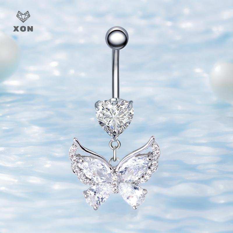 [XON] Nhẫn đeo bụng gấu dễ thương dành cho nữ Cô gái Nhẫn xỏ lỗ rốn gợi cảm tinh tế Quà tặng trang sức xuyên cơ thể [Mina]